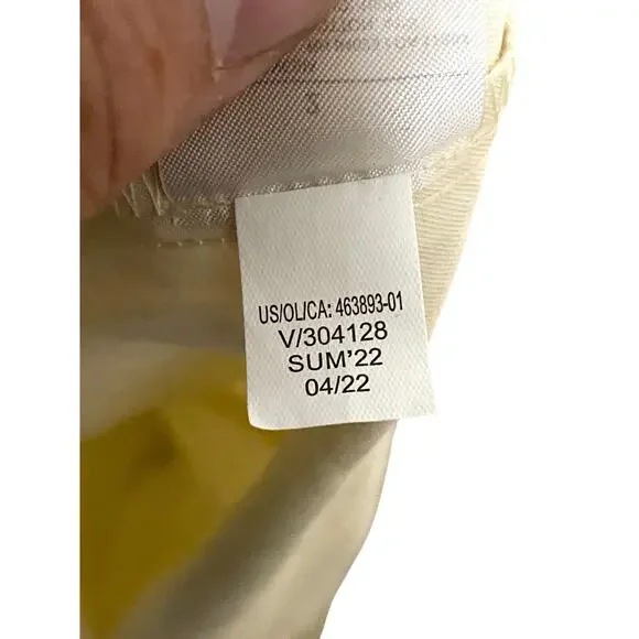 Banana Republic Cream Halter Midi Button Sheath Dress 2 Summer Coastal Boho Chic - Picture 9 of 9